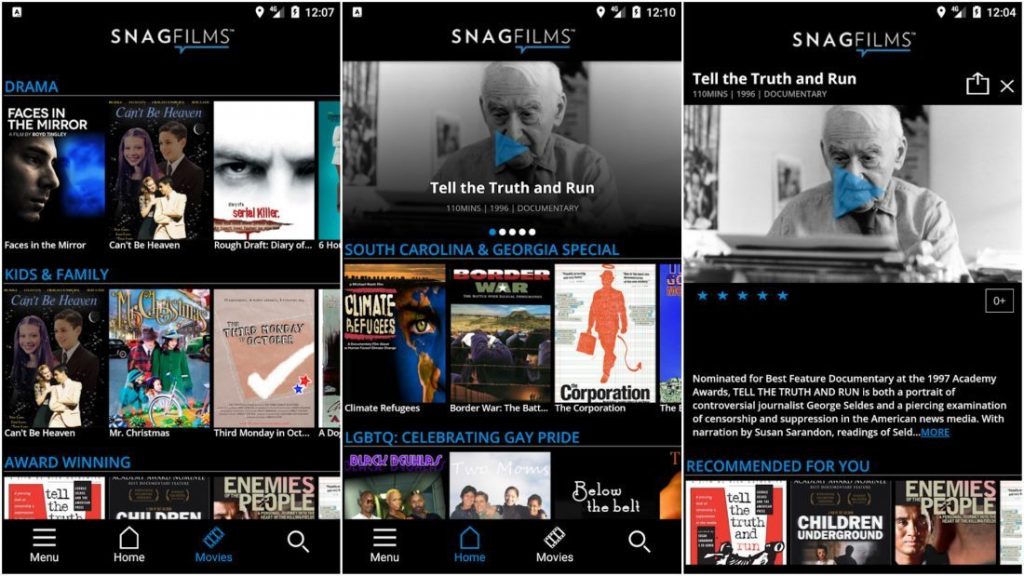 snagfilms 1024x576 - 8 Aplikasi Gratis dan Legal Untuk Menonton Film dan Serial TV