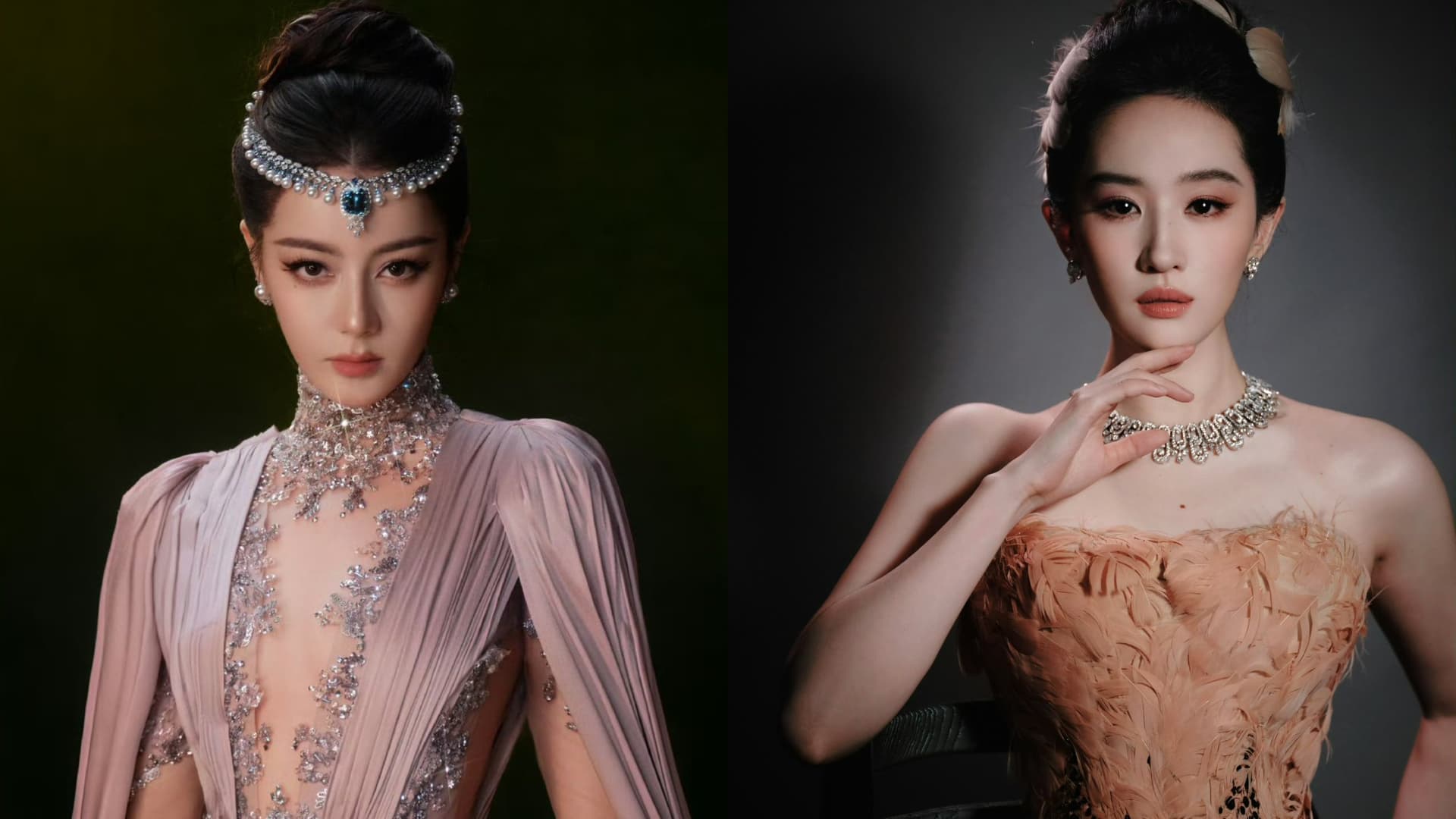 Dilraba Dilmurat Opens VOGUE Red Carpet With a Butterfly at Her Lips, Liu Yifei Closes in a Black-and-Gold Feather Gown
